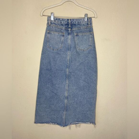 Storets Peyton Midi Blue Denim Skirt Size XS - Picture 12 of 13